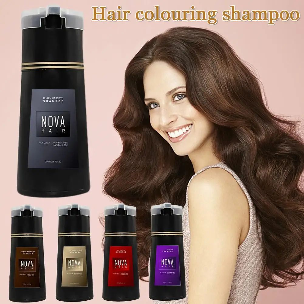 200ml Nova Hair Dye Shampoo Ha - Hair Spray Color ulasan dan harga