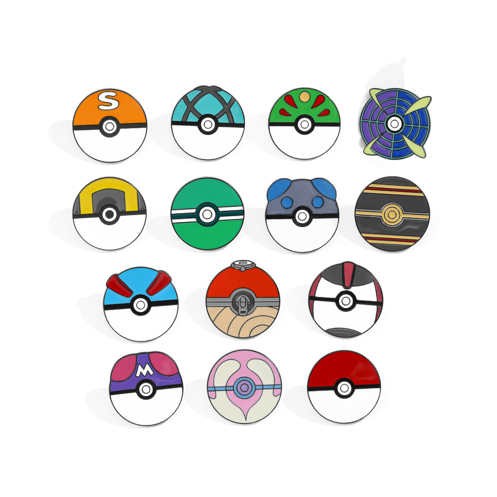 Anime Ball Cartoon Enamel Pins - Pokeball Cosplay Prop ulasan dan harga