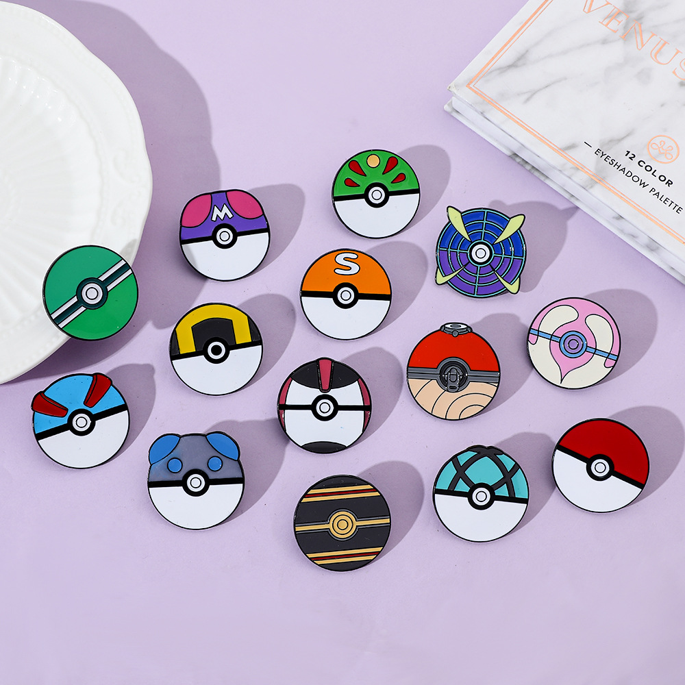 Anime Ball Cartoon Enamel Pins - Pokeball Cosplay Prop ulasan dan harga