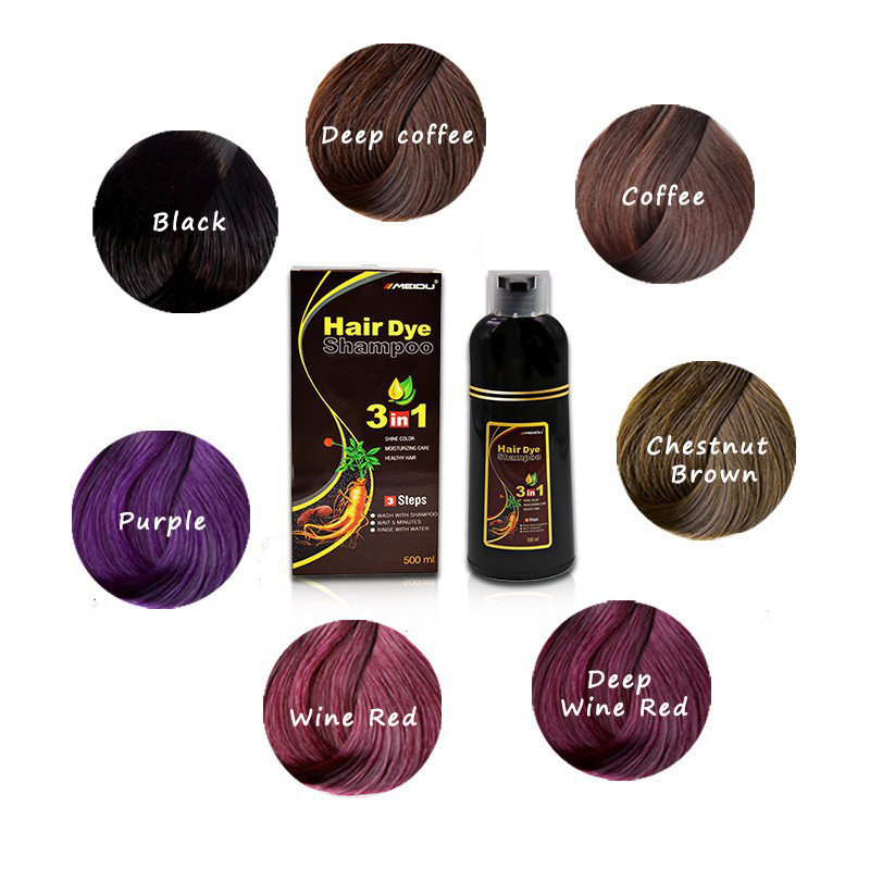 500ml Hair Color Dye Shampoo 3 - Hair Spray Color ulasan dan harga