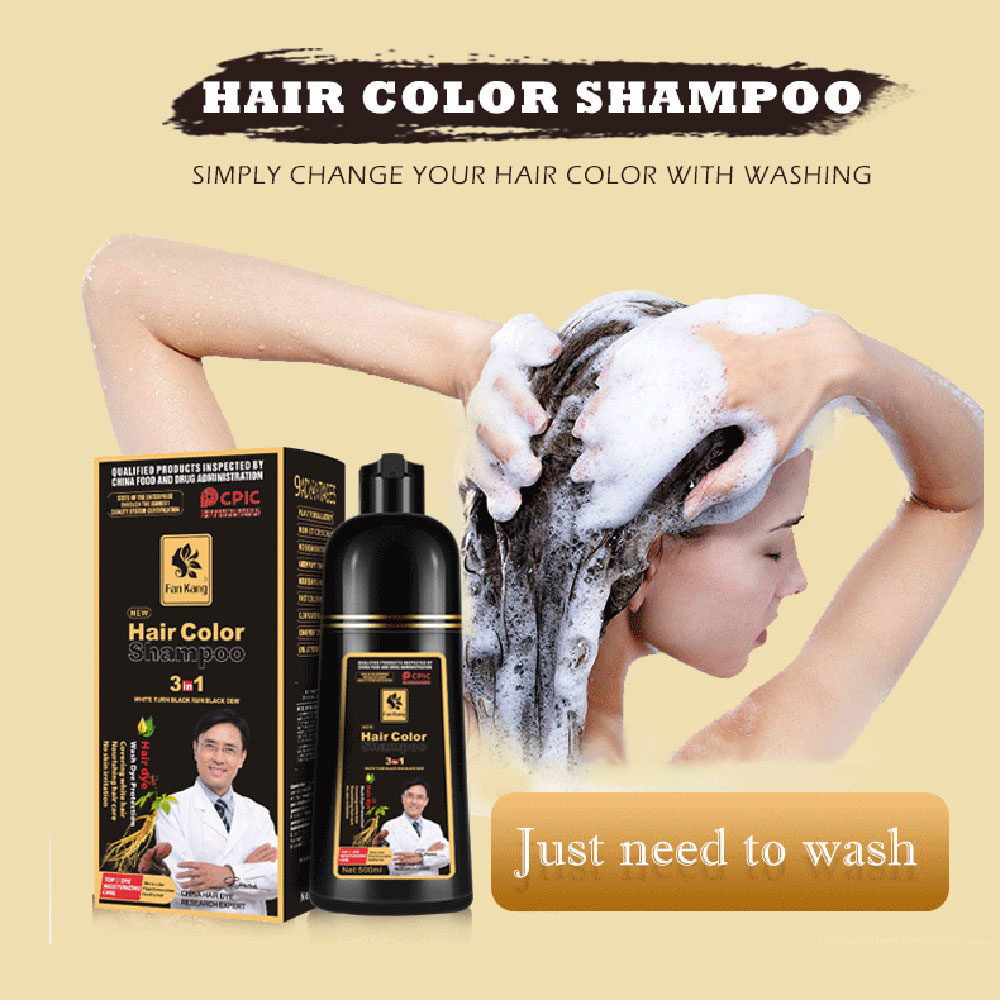 3 In 1 Instant Coloring Shampo - Hair Spray Color ulasan dan harga