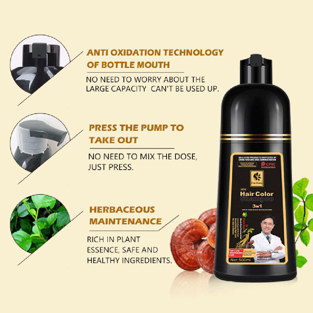 3 In 1 Instant Coloring Shampo - Hair Spray Color ulasan dan harga